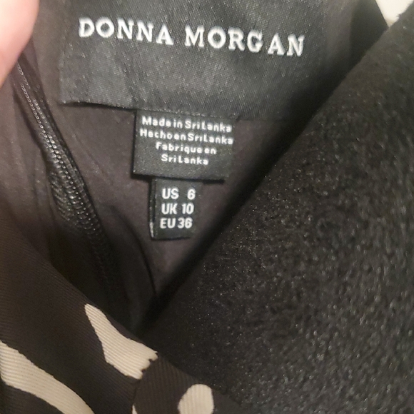 Donna Morgan Black and White Long Sleeve Dress NWT - Picture 2 of 11
